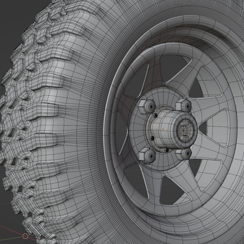 Off road wheel 3D model_2