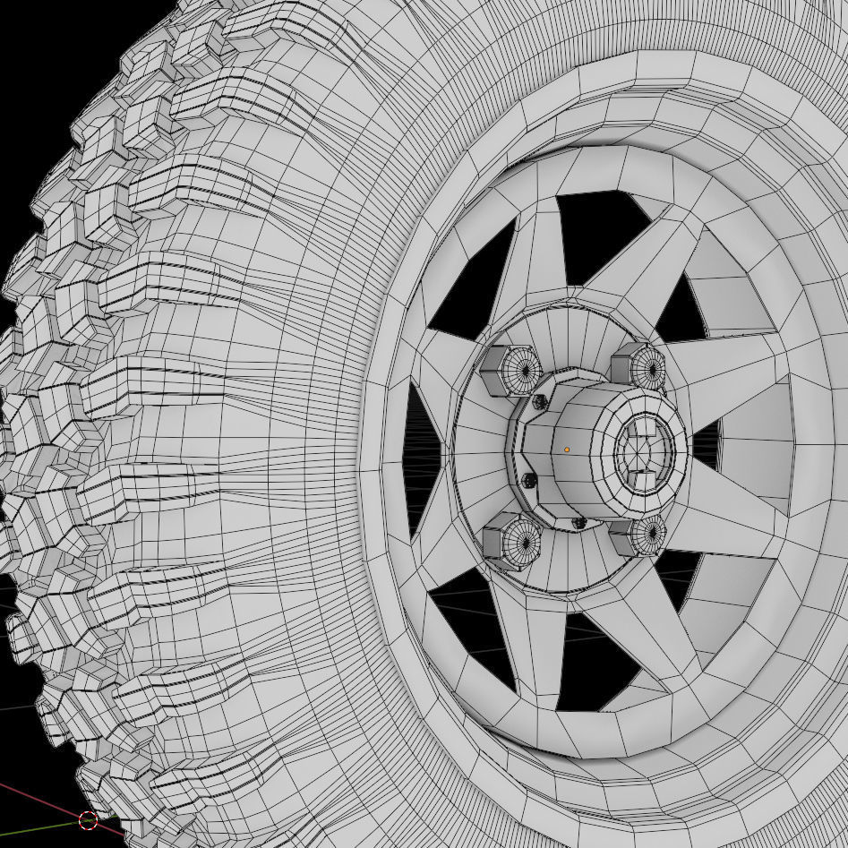 Off road wheel 3D model_4