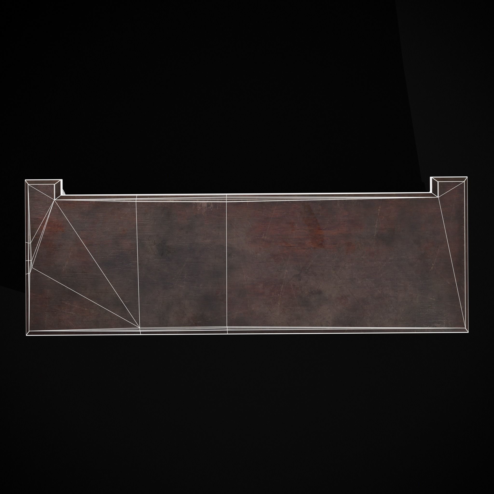 Renaissance End Table Low-poly 3D model_12