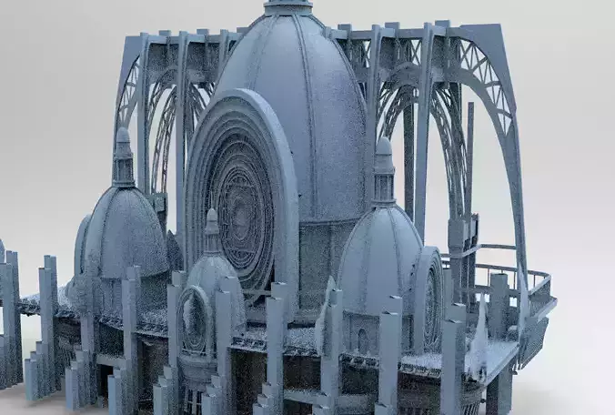 Sci Fi Steampunk Walkways 4 3D model