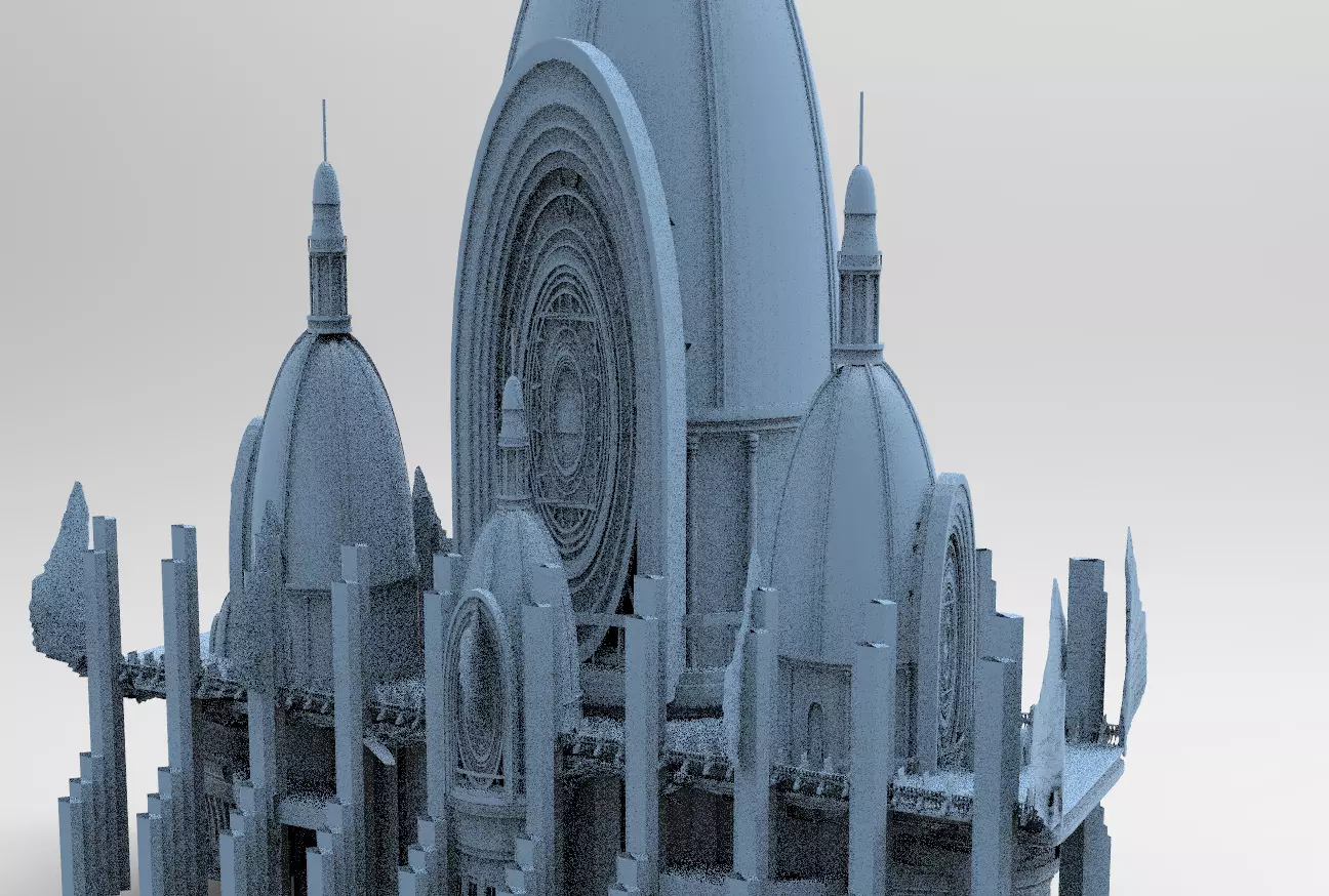 Sci Fi Steampunk Emperor Walkways 5 3D model