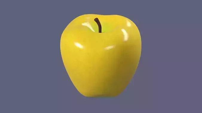 Realistic Yellow Apple