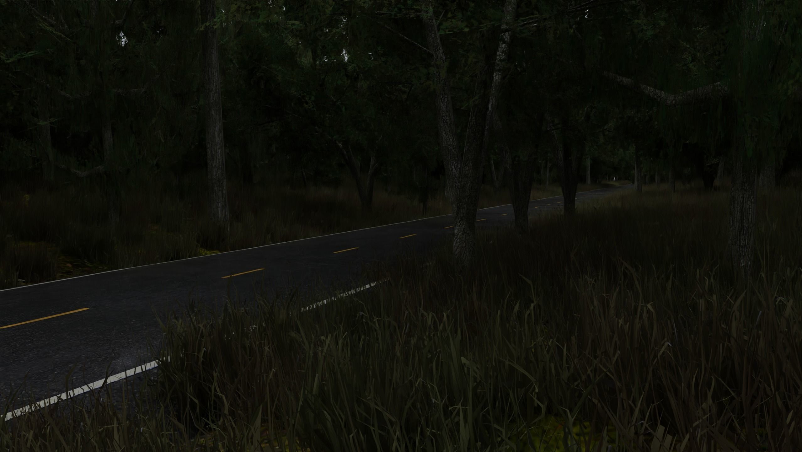 Realistic Forest Road Scene 3D Blender File Textured 3D model_5