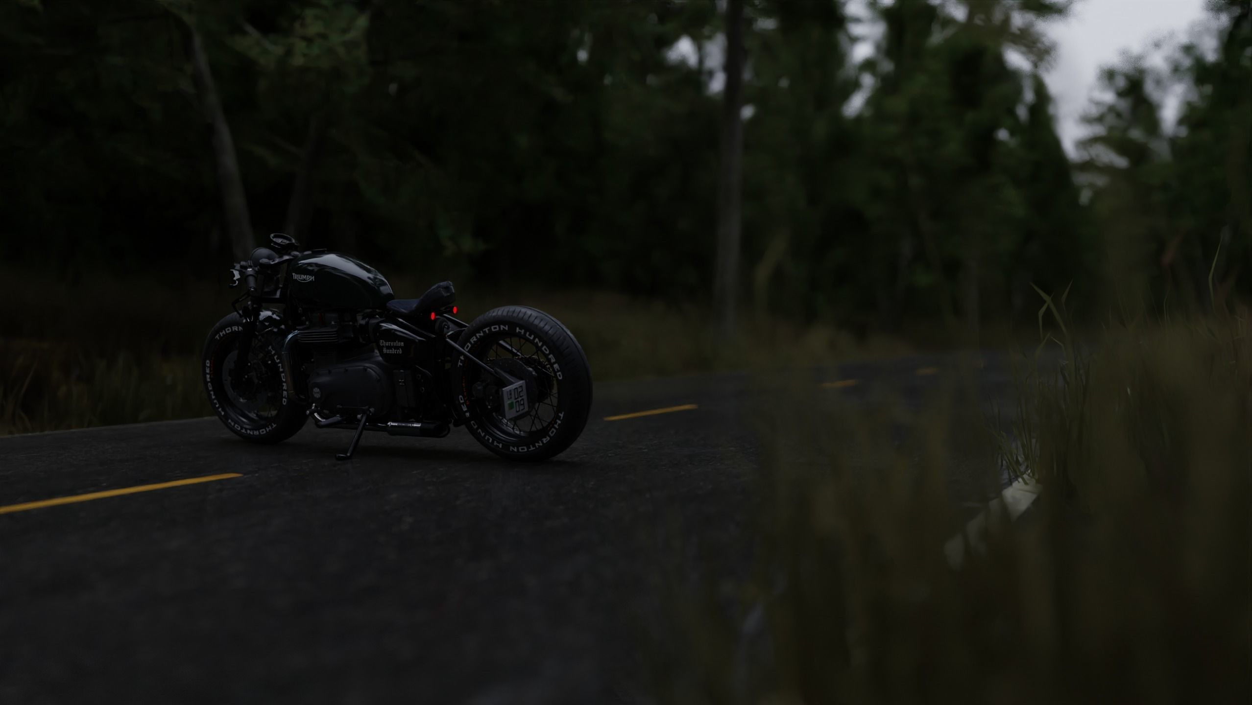 Realistic Forest Road Scene 3D Blender File Textured 3D model_6