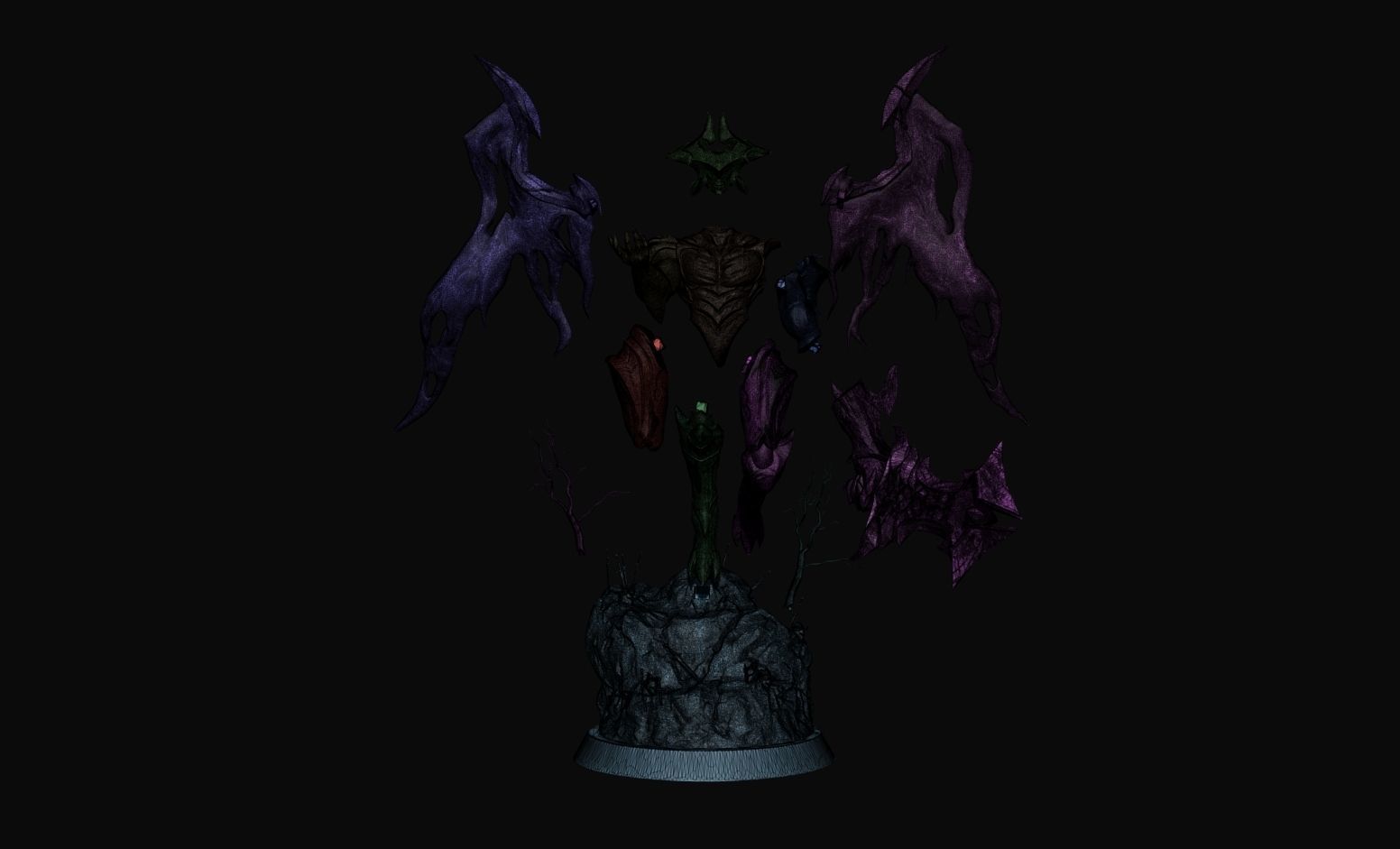 Aatrox base skin Figure League of legends  Statue AAA 3D print model_14