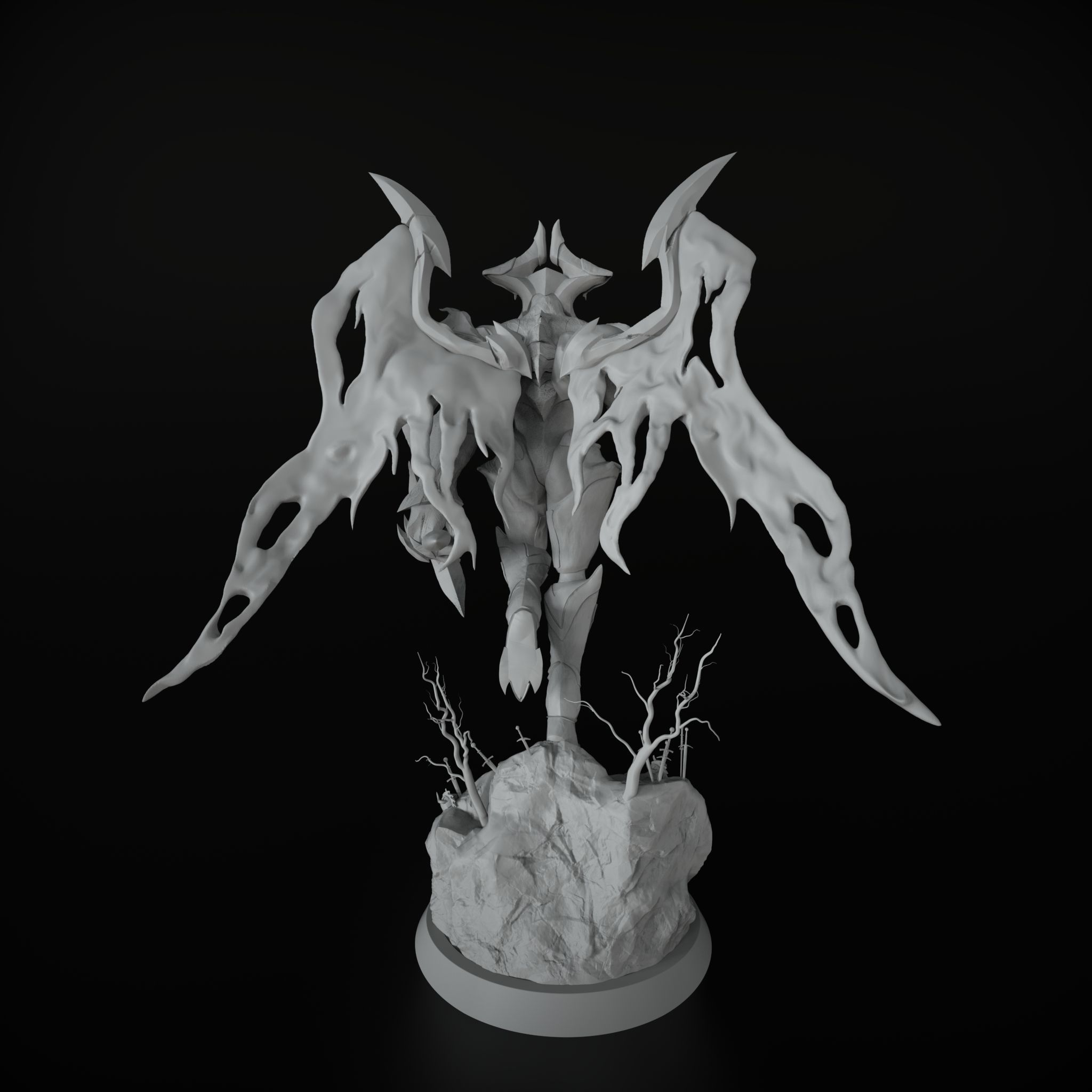 Aatrox base skin Figure League of legends  Statue AAA 3D print model_11