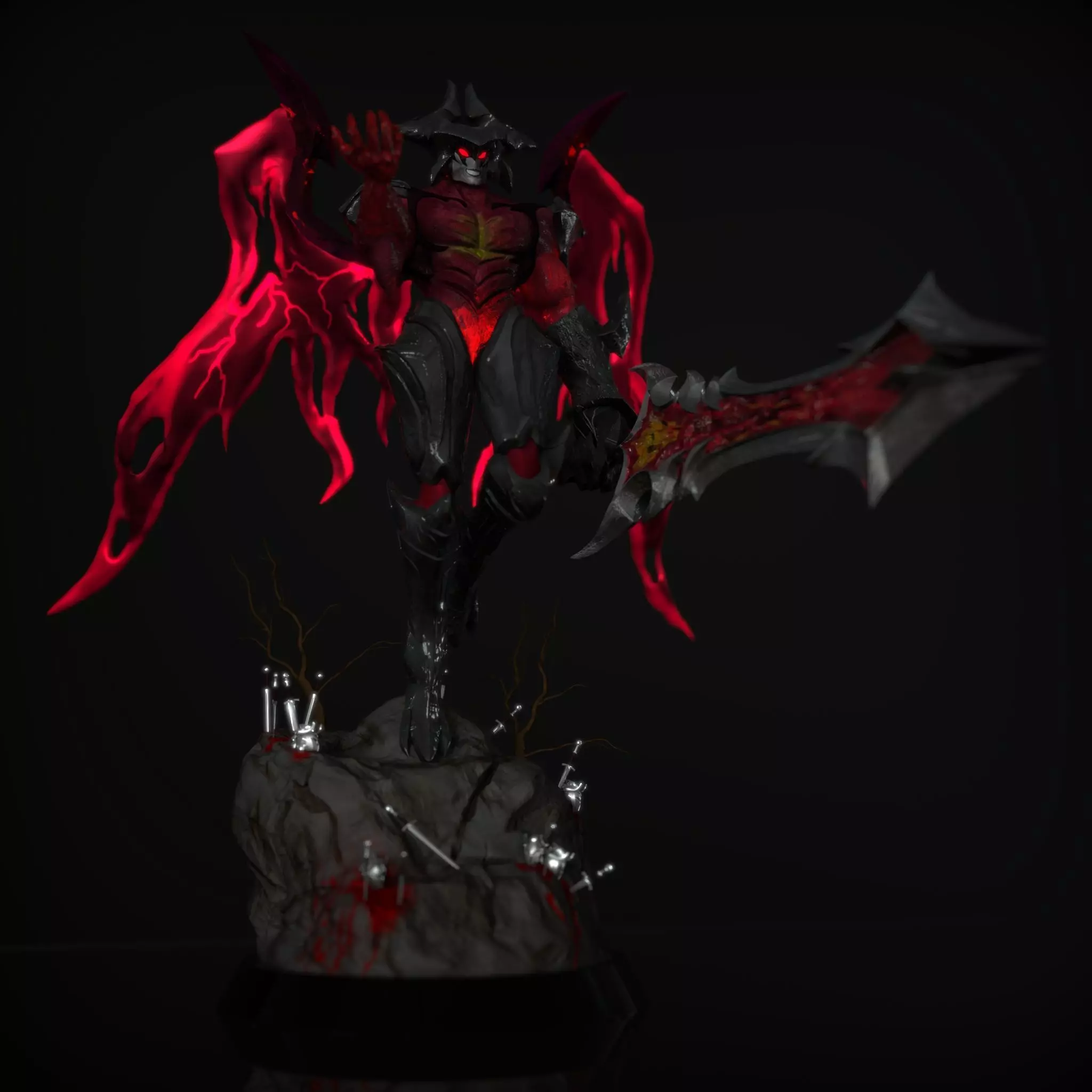 Aatrox base skin Figure League of legends  Statue AAA 3D print model_0