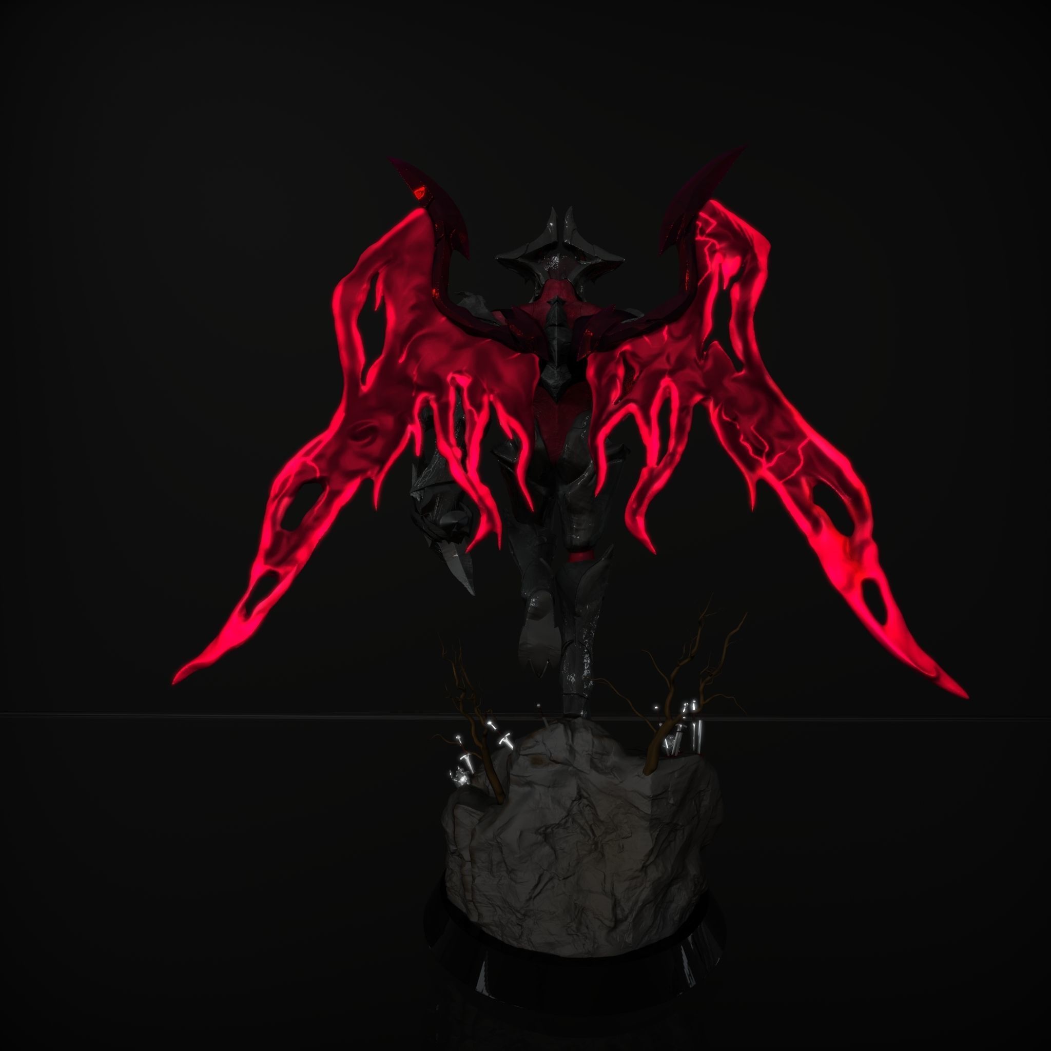 Aatrox base skin Figure League of legends  Statue AAA 3D print model_4