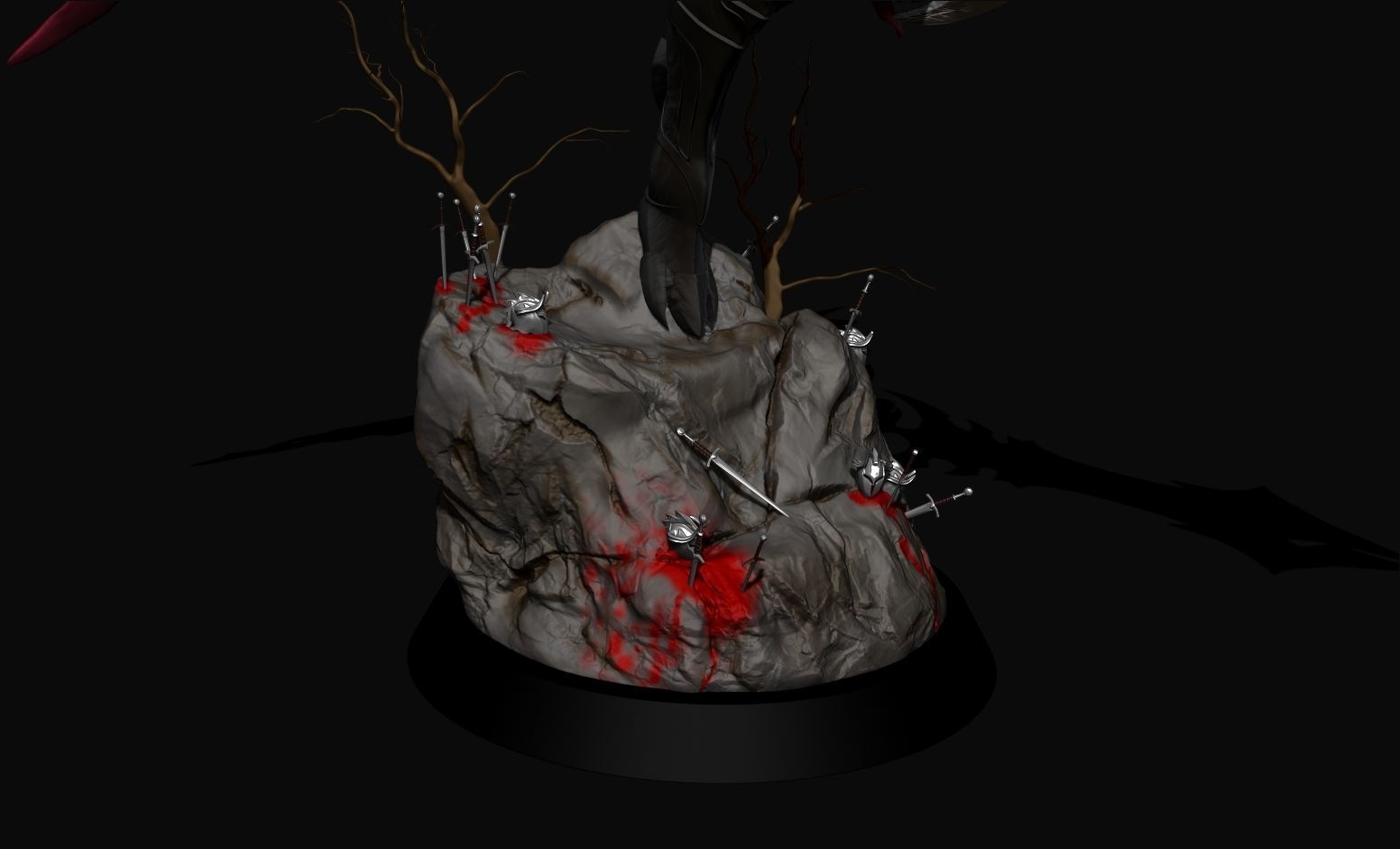 Aatrox base skin Figure League of legends  Statue AAA 3D print model_7