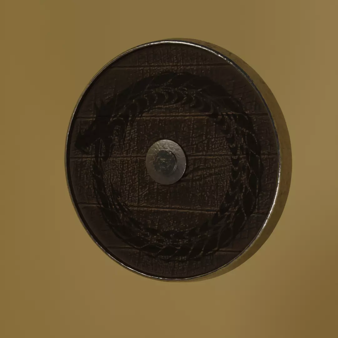 Ouroborus Shield Free low-poly 3D model