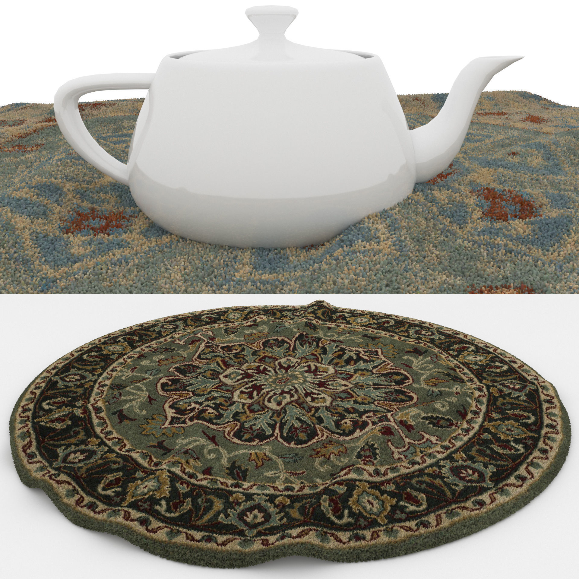 Rugs No 878 Low-poly 3D model_1