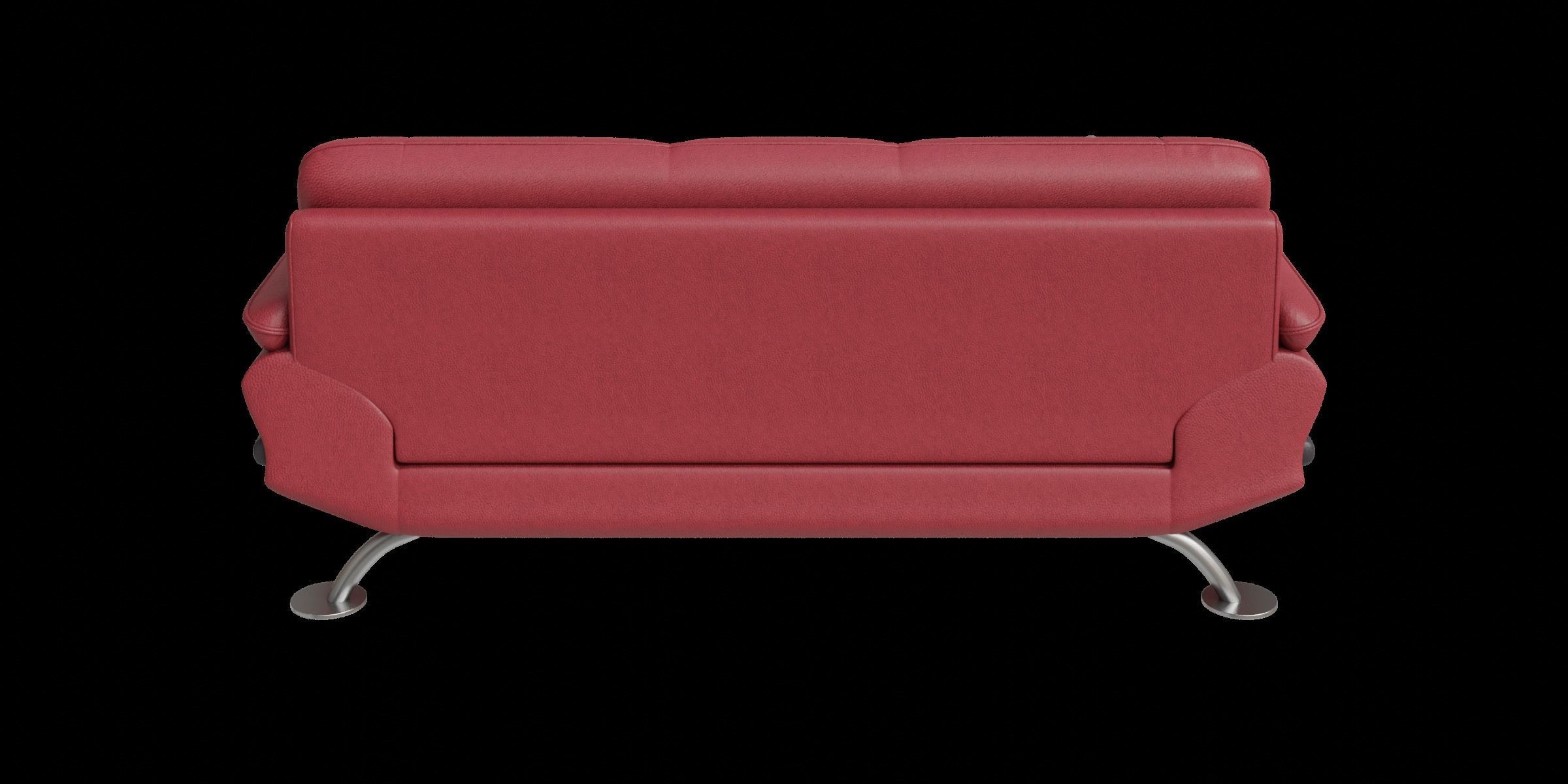 Red And Black Line Leather Sofa 3D model_10