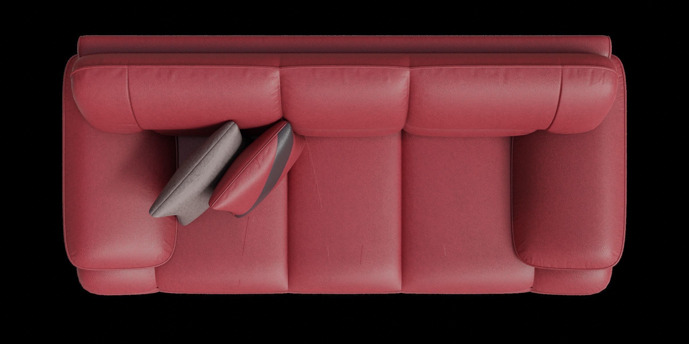 Red And Black Line Leather Sofa 3D model_1
