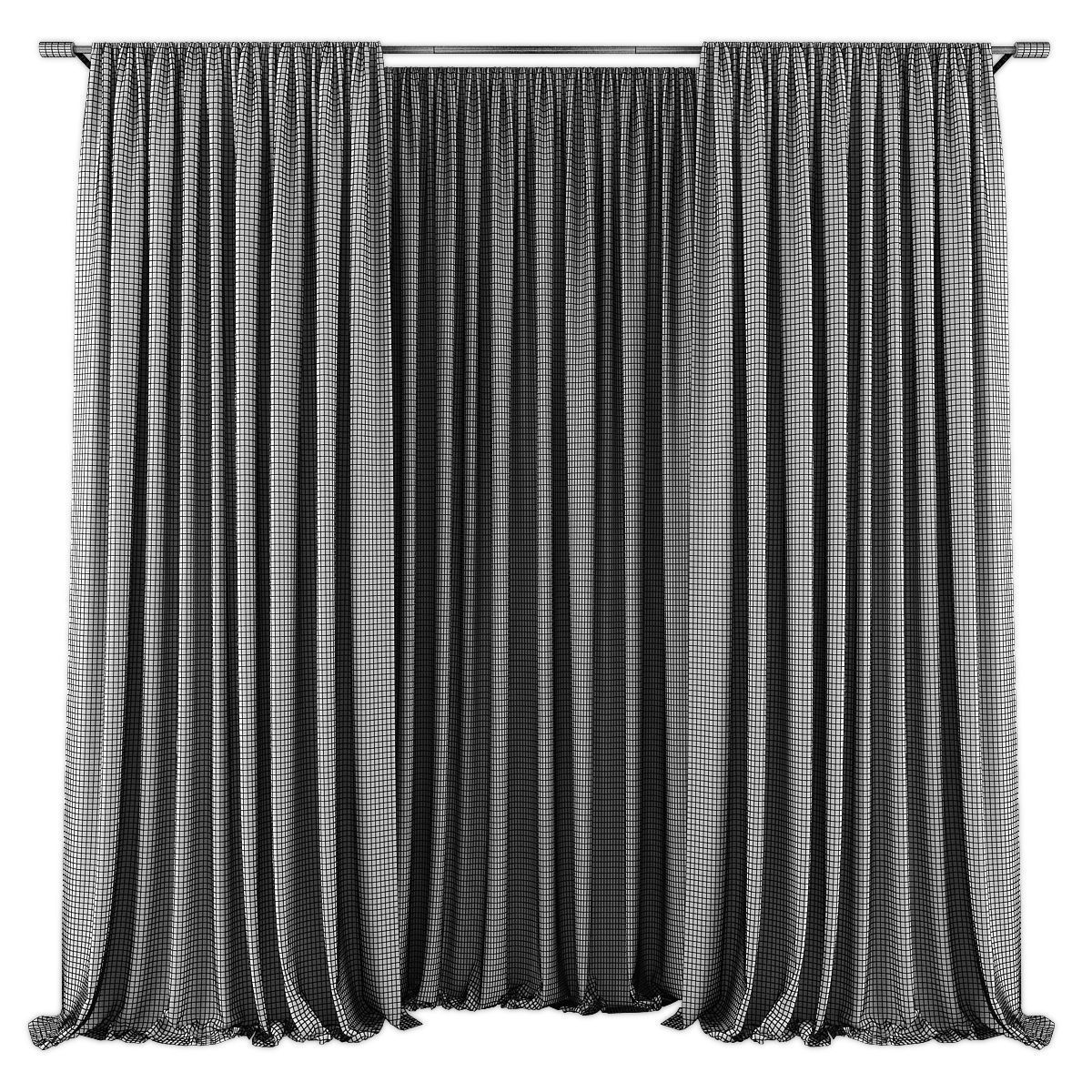 Curtains586 3D model_1