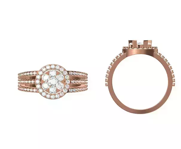 Women Wedding Engagement Ring STL JCD Details