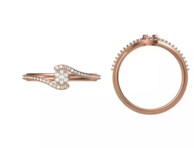 Women Wedding Engagement Ring STL JCD Details