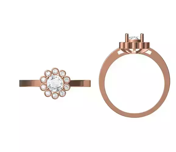 Women Wedding Engagement Ring STL JCD Details