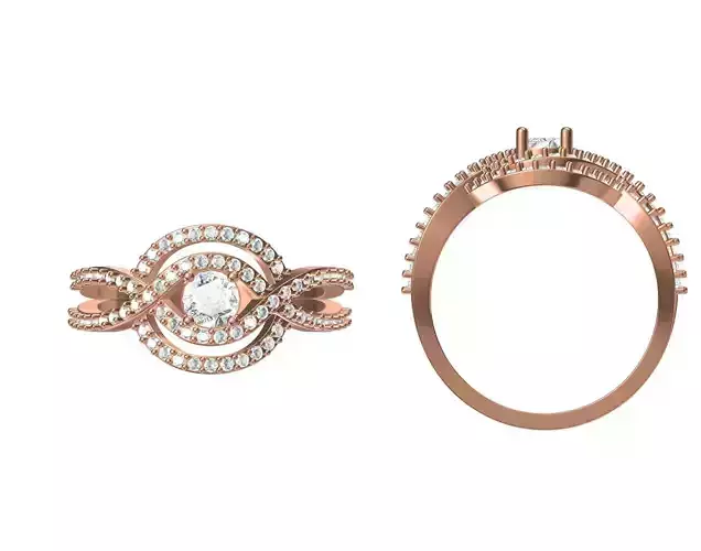 Women Wedding Engagement Ring STL JCD Details