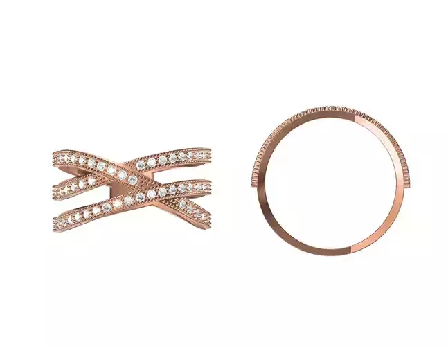 Women Wedding Engagement Ring STL JCD Details