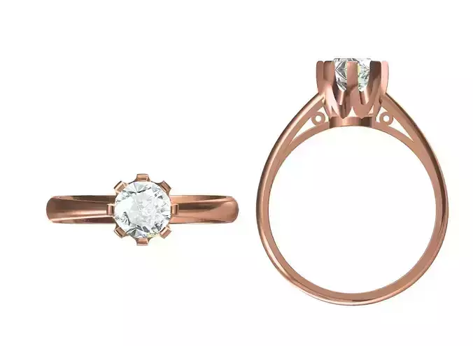 Women Wedding Engagement Ring STL JCD Details