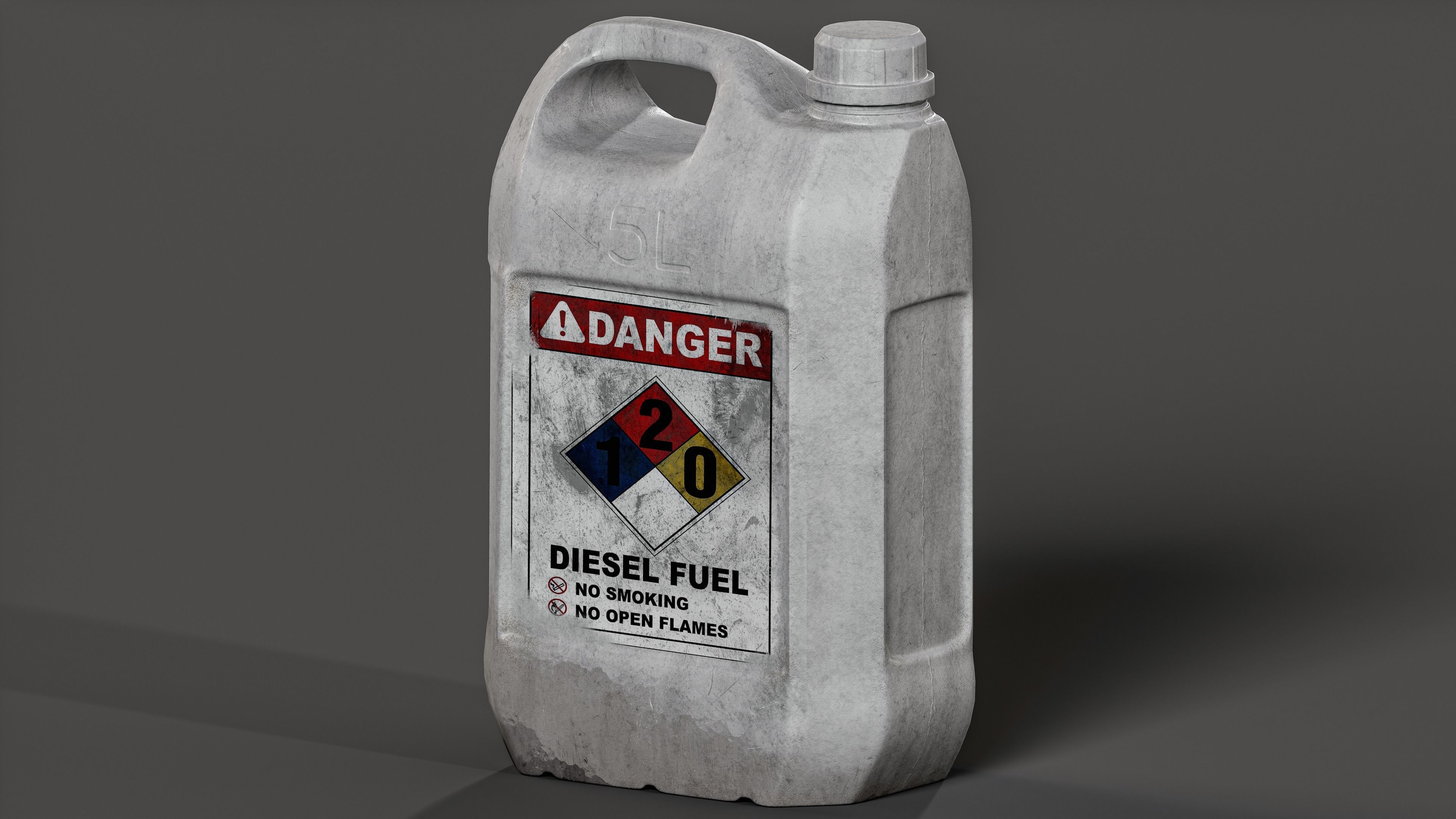 Gas Can Low-poly 3D model_8