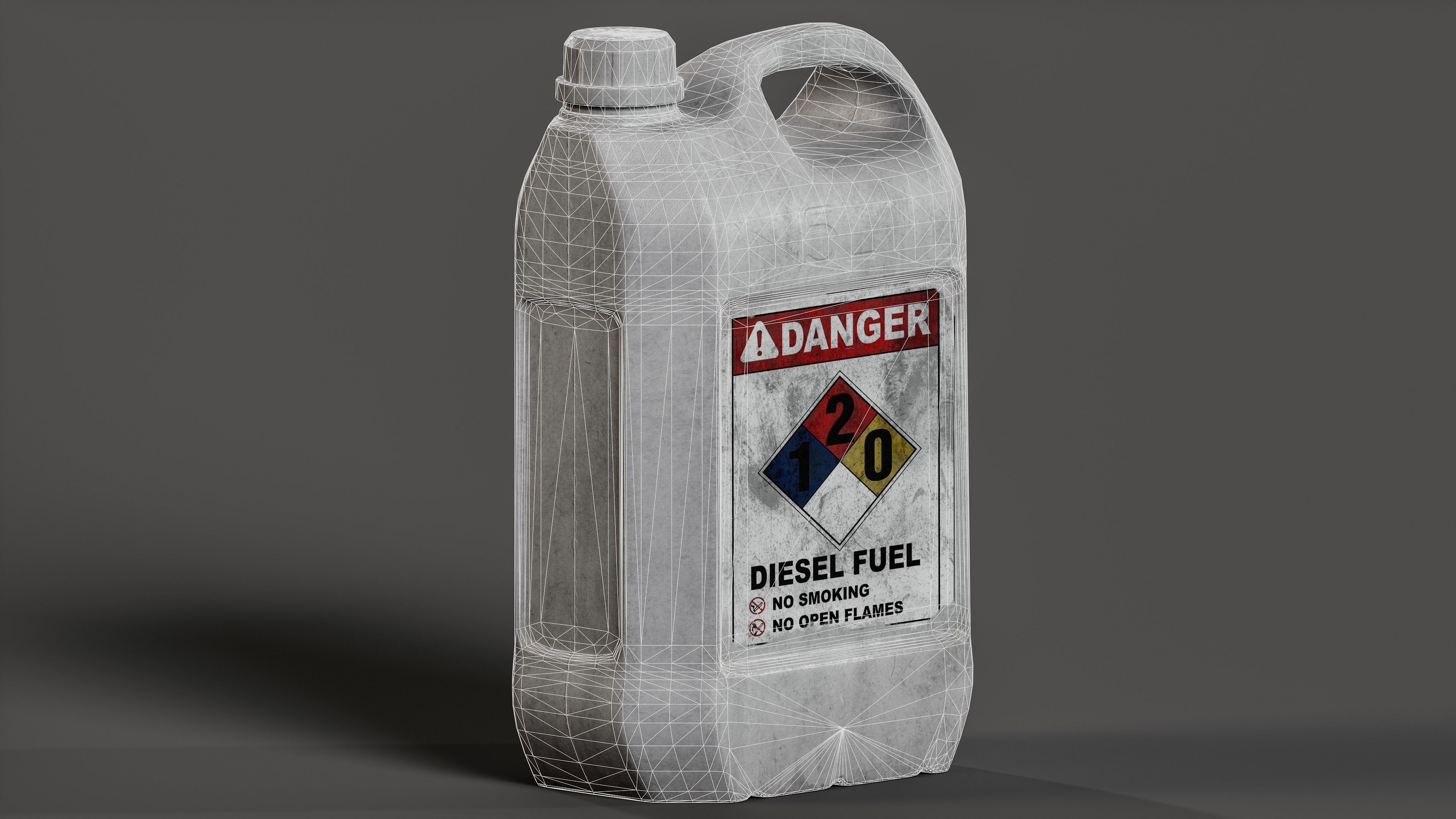 Gas Can Low-poly 3D model_7