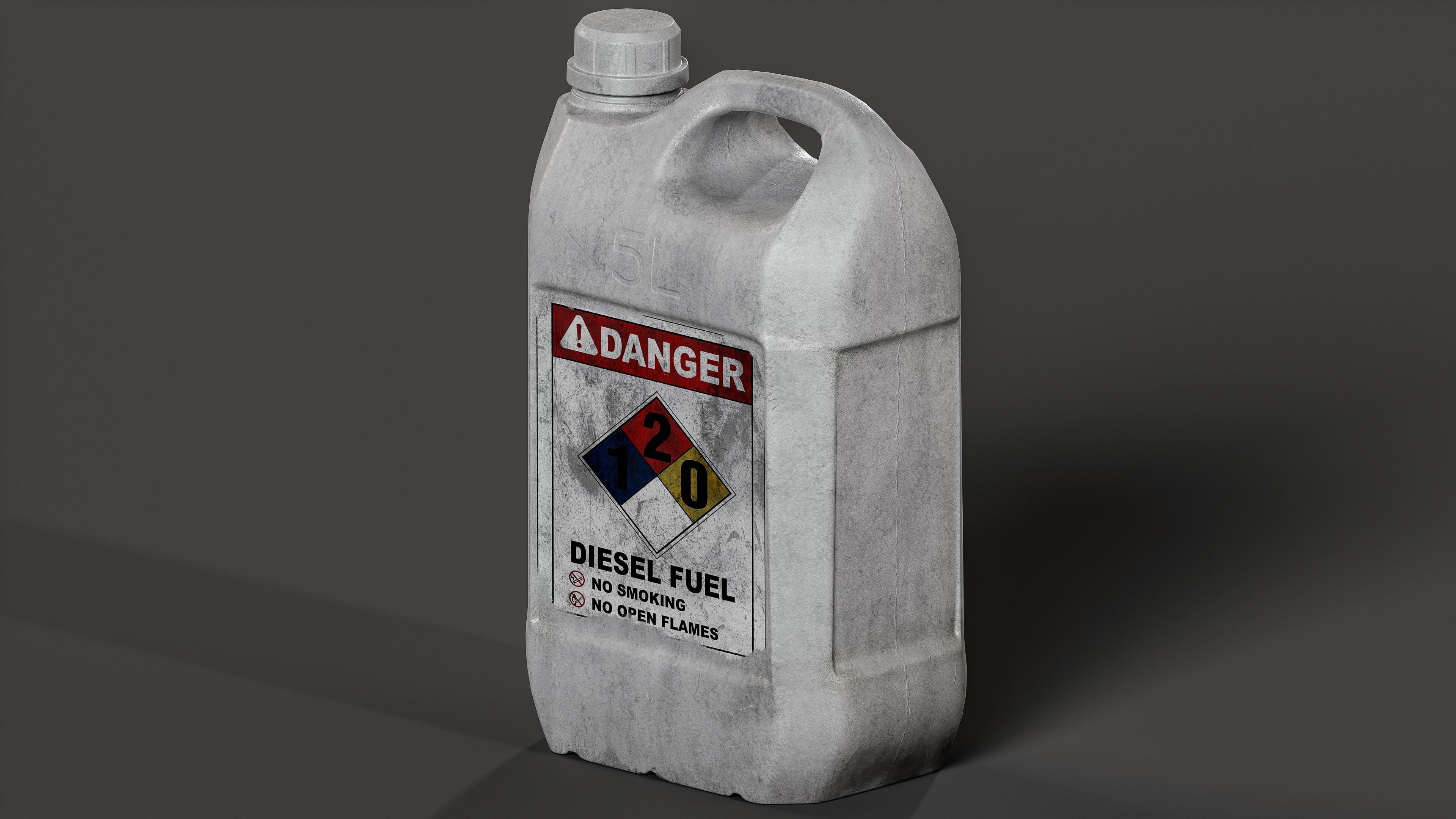 Gas Can Low-poly 3D model_5