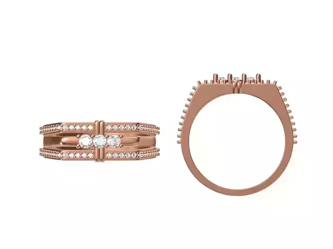 Wedding Engagement Women Ring STL JCD Details