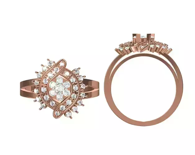 Wedding Engagement Women Ring STL JCD Details