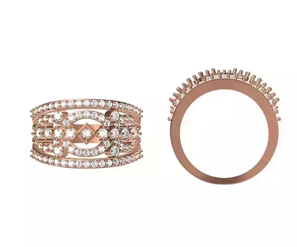 Wedding Engagement Women Ring STL JCD Details