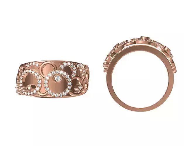 Wedding Engagement Women Ring STL JCD Details