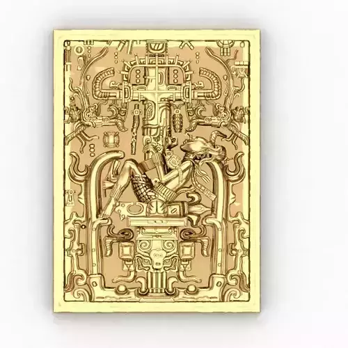 History aztec mayan sarcophagus of king Kinich