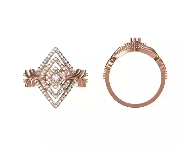 Wedding Engagement Women Ring STL JCD Details