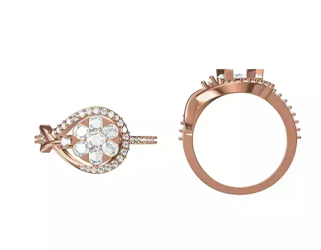 Wedding Engagement Women Ring STL JCD Details