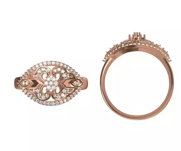 Wedding Engagement Women Ring STL JCD Details