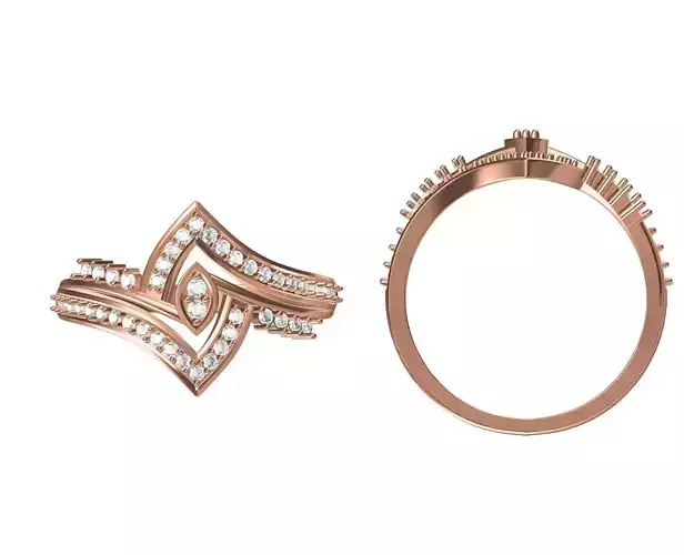 Wedding Engagement Women Ring STL JCD Details