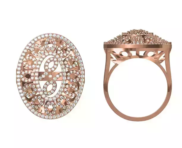 Wedding Engagement Women Ring STL JCD Details