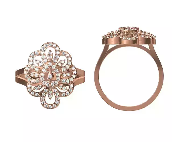 Wedding Engagement Women Ring STL JCD Details