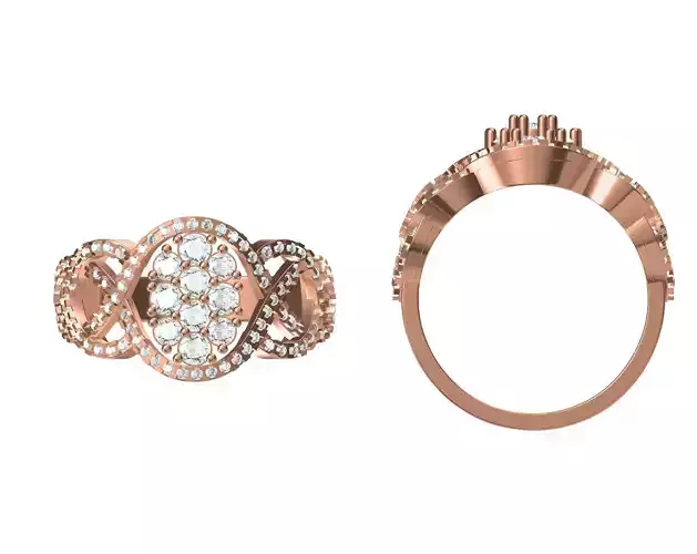 Wedding Engagement Women Ring STL JCD Details