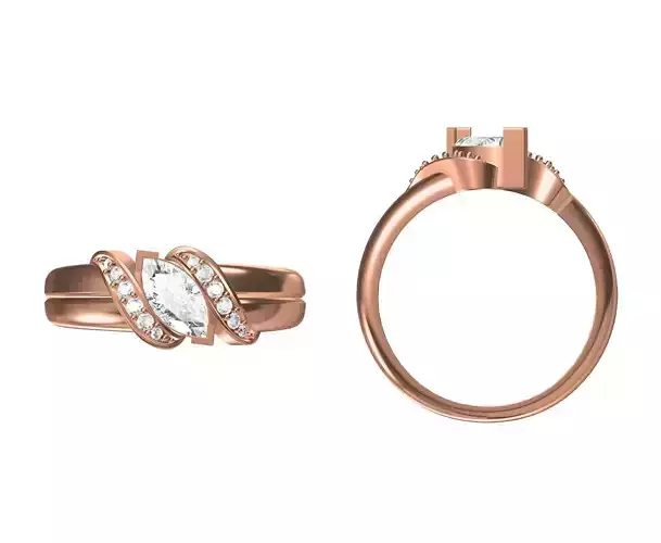 Wedding Engagement Women Ring STL JCD Details