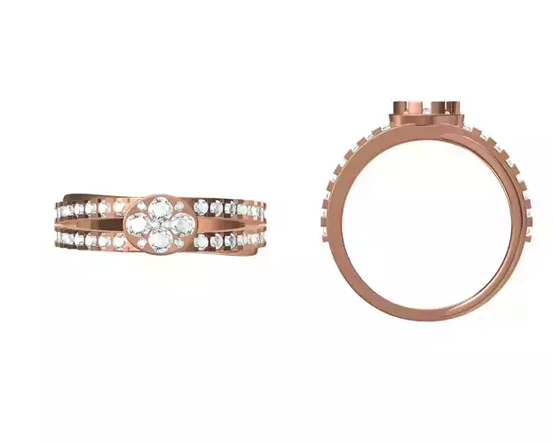 Wedding Engagement Women Ring STL JCD Details