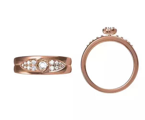 Wedding Engagement Women Ring STL JCD Details