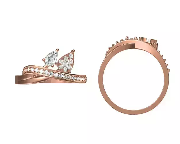 Wedding Engagement Women Ring STL JCD Details