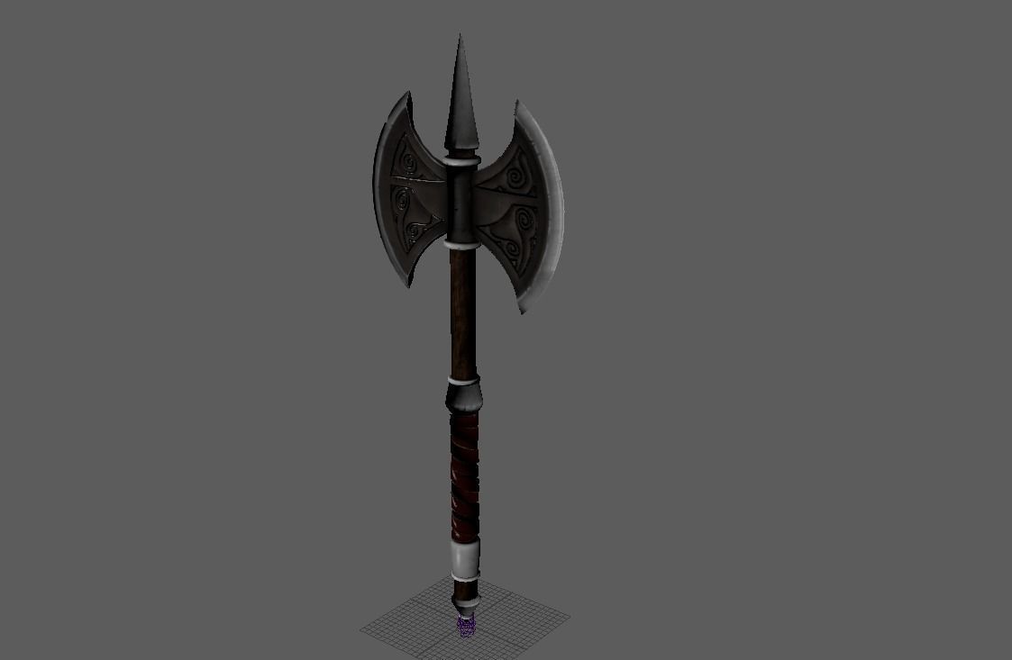 Axe Low Poly 3d model Free low-poly 3D model_4