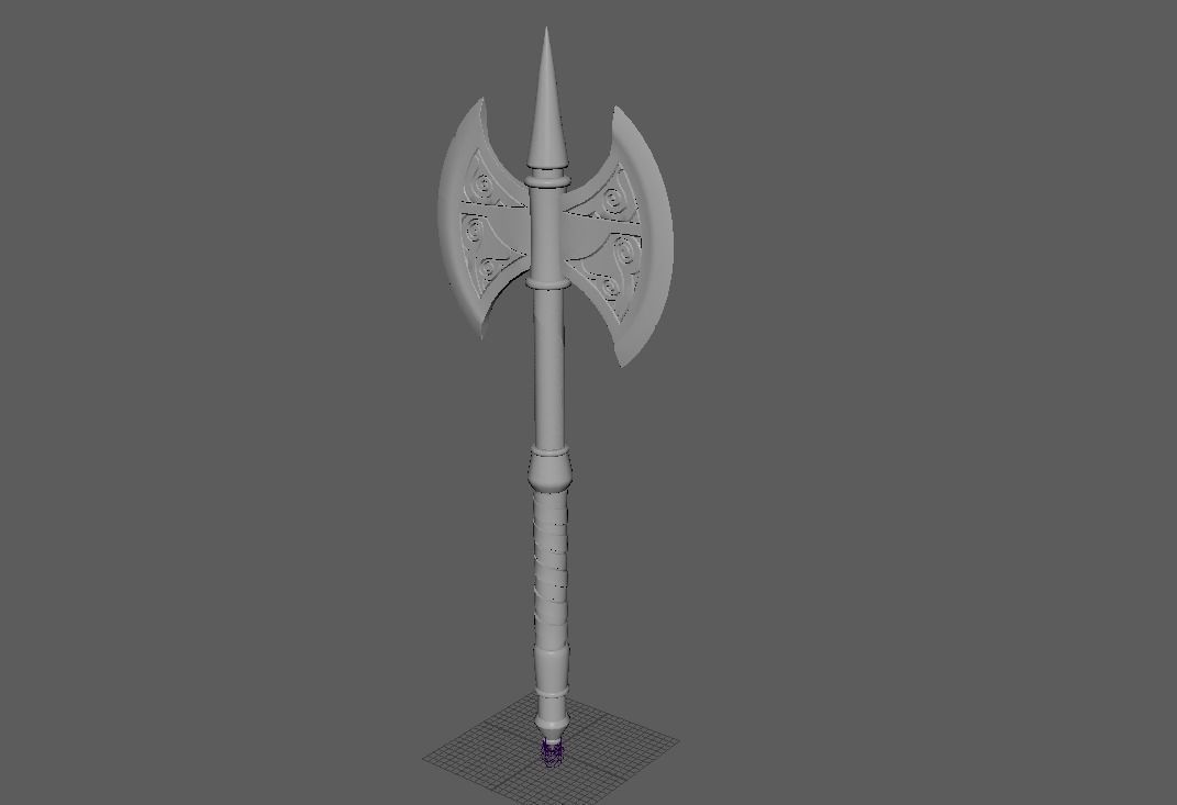 Axe Low Poly 3d model Free low-poly 3D model_2