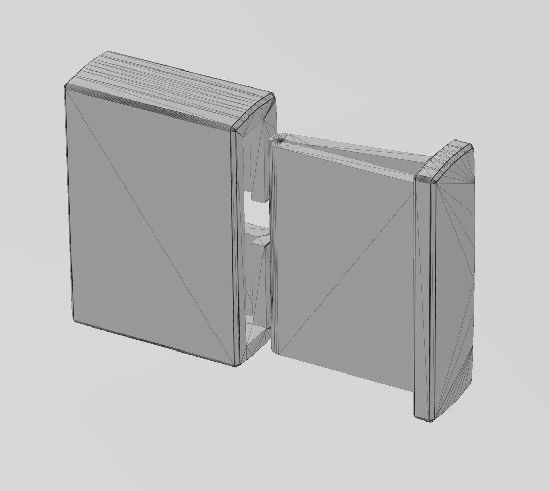 Simple 14mm wide box clasp  3D print model_15
