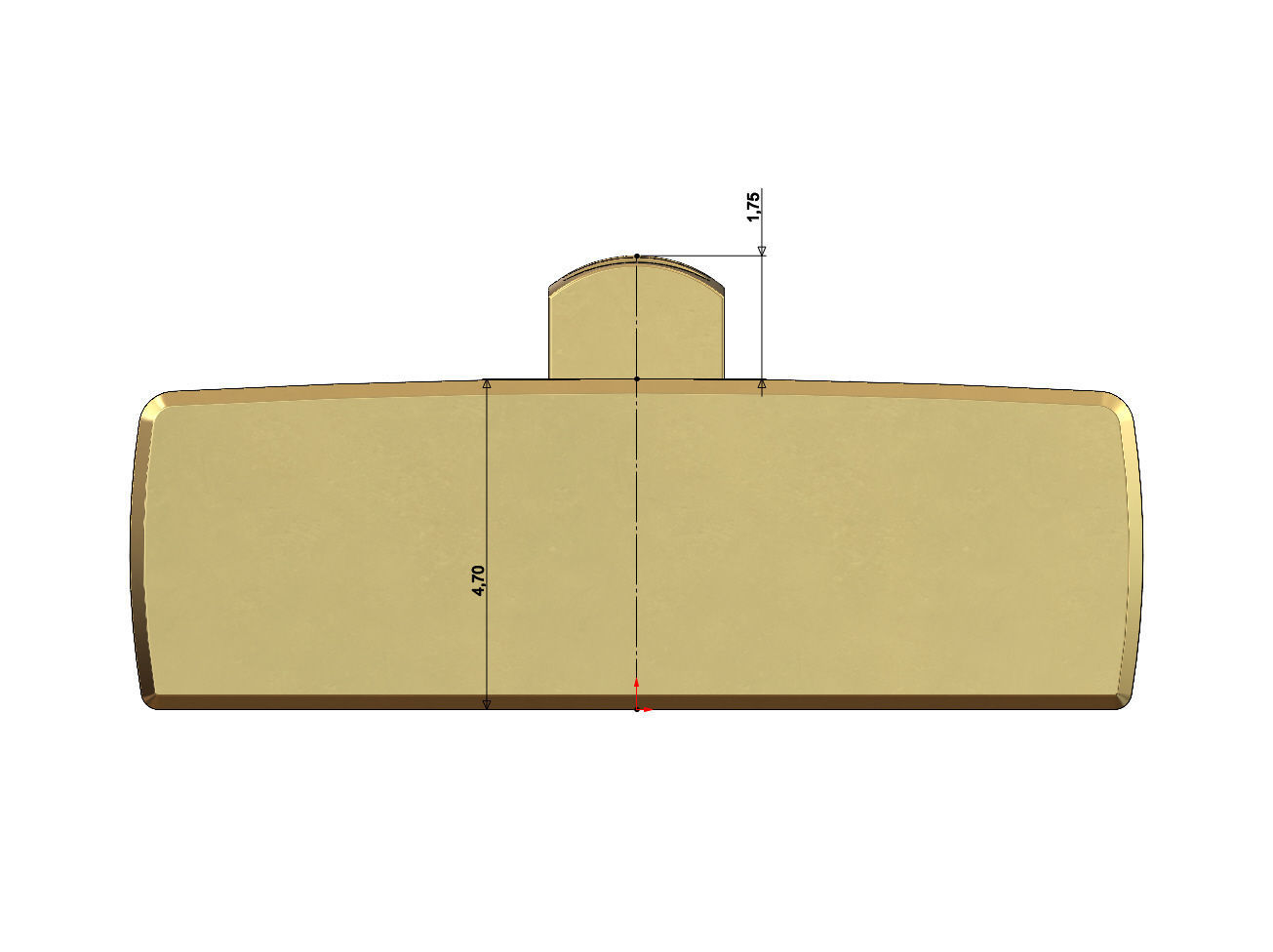 Simple 14mm wide box clasp  3D print model_7