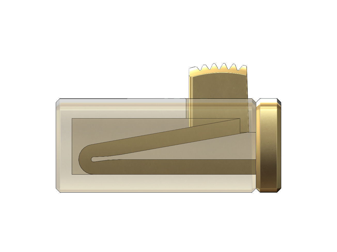 Simple 14mm wide box clasp  3D print model_4