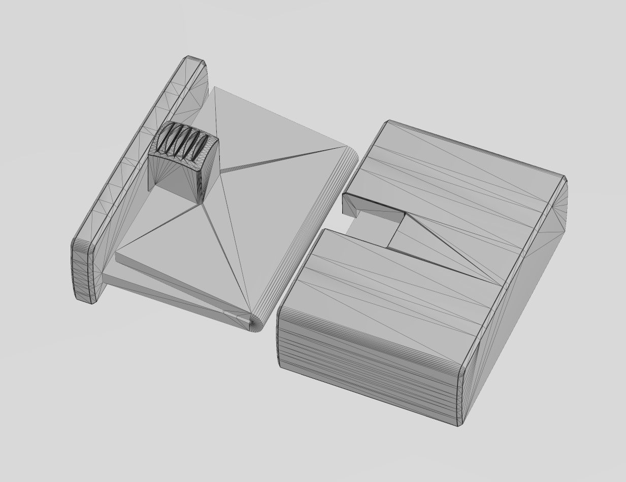 Simple 14mm wide box clasp  3D print model_14