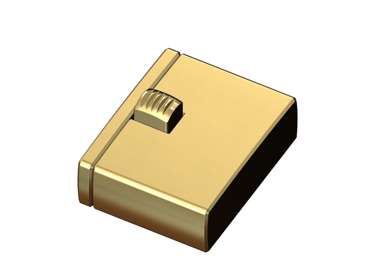 Simple 14mm wide box clasp  3D print model_2